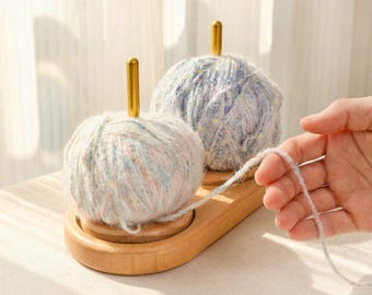 Personalized Rotating Yarn Ball Holder,Yarn Holder Spin,Wooden Crochet & Knitting Yarn Holder,Gift for Knitters,Yarn Lovers,Mothers day gift