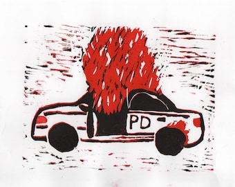 ACAB original hand-printed block print **PROCEEDS DONATED**