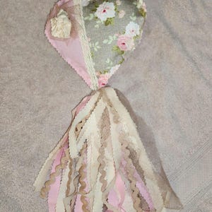 Farmhouse 23&quot; Heart Pink Brown Decor Rustic  Wreath Wall Door Hanging Sign Tassle