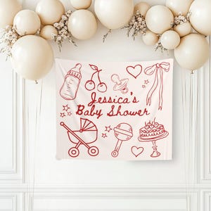 Custom Shes the Cherry on top baby shower welcome sign cherry party decor personalized cherry on top theme baby shower  party decorations