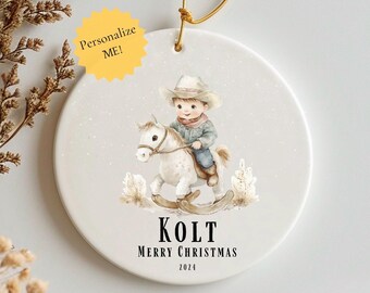 Cowboy ornament  western Christmas Christmas ornament  ornament boy baby newborn gift new parent baby shower for boy gift western ornaments