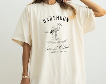 Customizable Babymoon T-shirt  Pregnancy Announcement Shirt Vacation Maternity Baby Reveal Shirt Beach Pregnancy Announcement Shirt Personal