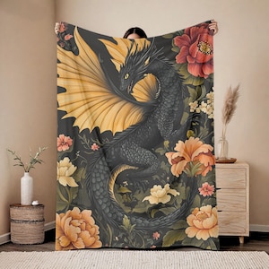 Fourth Wing Blanket Onyx storm fourth wing merch Dragon blanket fourth wing gift Fourth wing throw blanket book lover gift