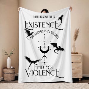 Fourth wing blanket fourth wing merch onyx storm blanket book lover gift dragon blanket xaden fourth wing gift fourth wing throw