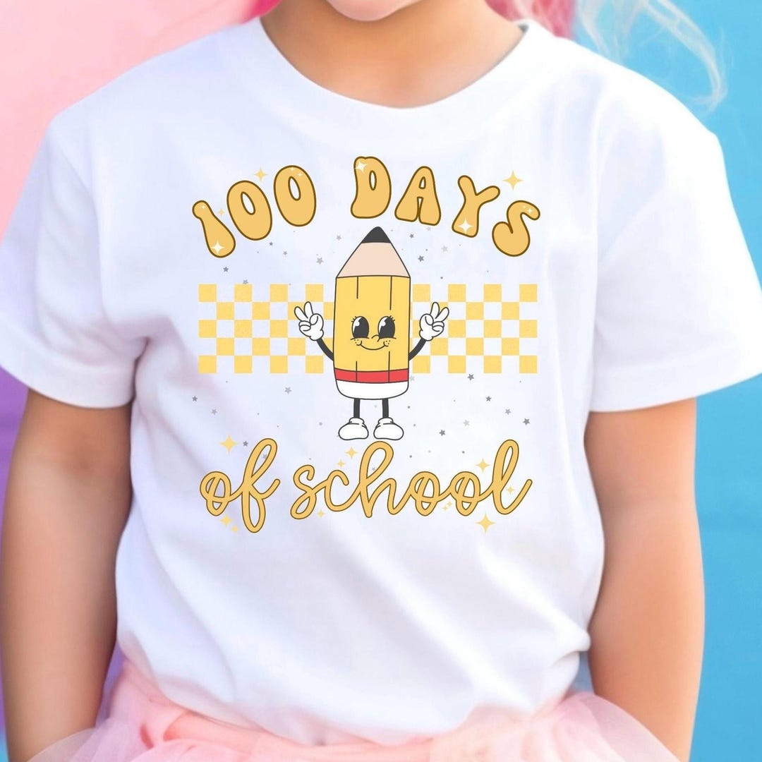 100 Days of School Kids Shirt, 100th Day of School Girls Shirt 100 Days ...
