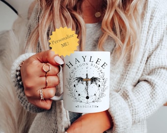 Custom fourth wing mug onyx storm coffee mug personalized basgiath cup fourth wing merch gift bookish personalized book lover mug xaden