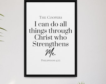 Custom Bible Verse Wall Art, Custom Scripture, Christian Home Decor, Personalized Scripture Gift, Personalized Bible Verse, Wood Framed Sign
