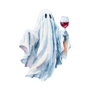 16 Boozy Ghost Clipart, Cute Ghosts, Spooky Ghosts, Halloween Clipart, High Quality PNG, Junk Journal, Digital Download, Paper Craft