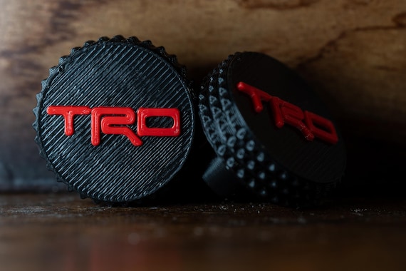 TRD Volume Knobs for Toyota Tacoma (2016-2019) Radio (2 Knobs) - RED