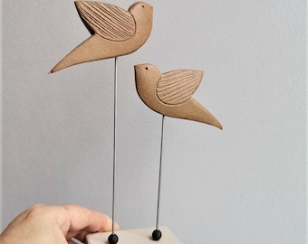 貝殻の鳥2羽、小鳥、磁器の鳥、石の鳥、装飾用の鳥 - Etsy 日本