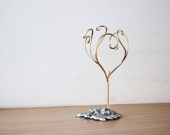 Tree brass sculpture, metal sculpture of tree with curly branches, brass aluminum small sculpture, tree metal sculpture,  tree art object
