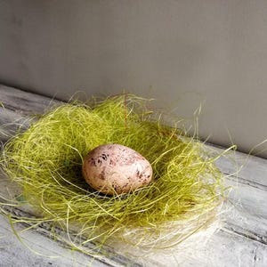 Beige easter egg, solid ceramic easter egg, pinkish beige, splotched egg, easter decor egg, small easter egg, greek easter egg, natural egg image 4