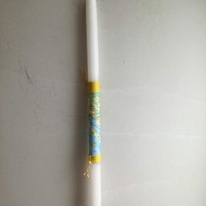 Mapa vela de páscoa, folha de mapa em branco, vela de páscoa grega, unissex, vela de páscoa com cordão amarelo e folha de mapa vintage, λαμπάδα χάρτης