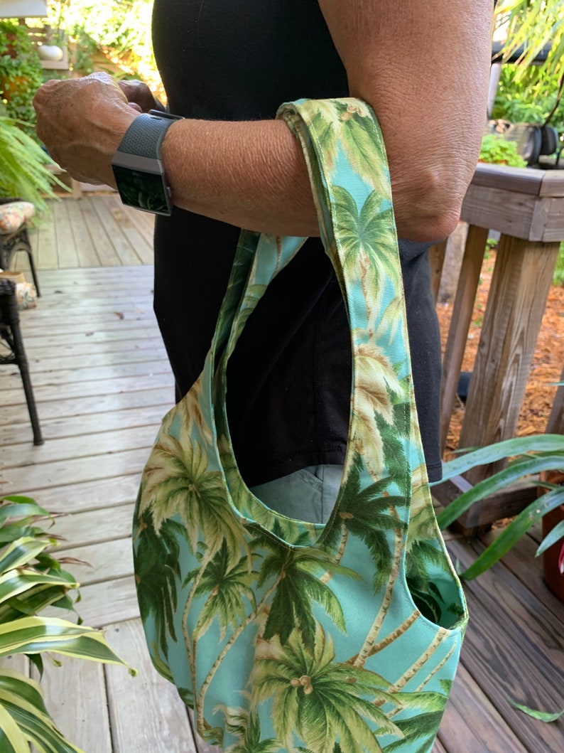 Hobo bag palm tree print purse tropical shoulder bag beach | Etsy