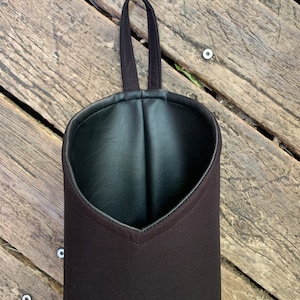 Fabric Hanging basket, black basket, gray basket, faux leather hanging pod, car accessory, office supply, snack bag, gift basket