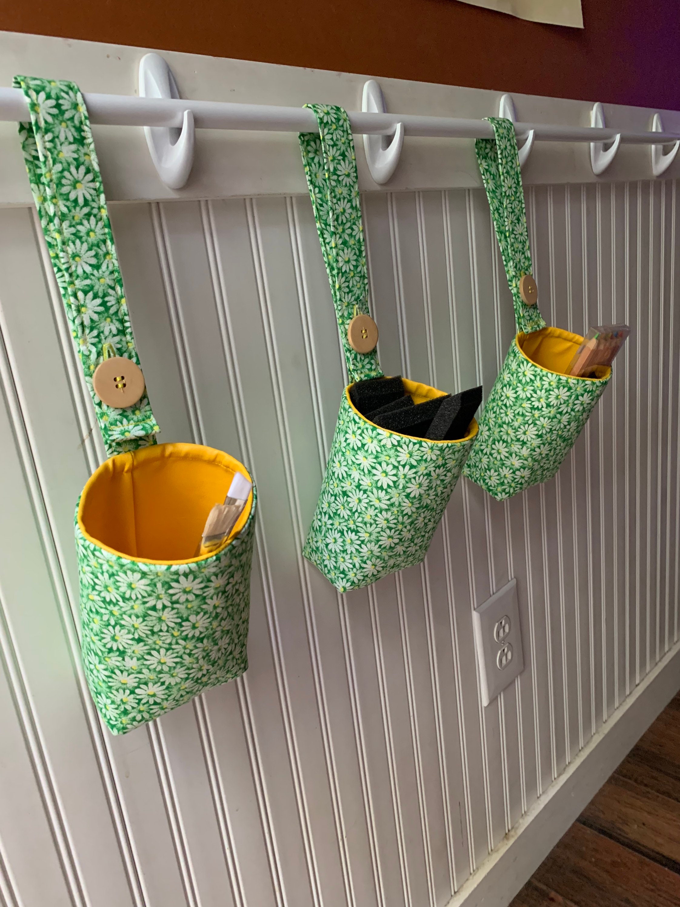 Fabric hanging basket miniature size, trash can for car, waste basket