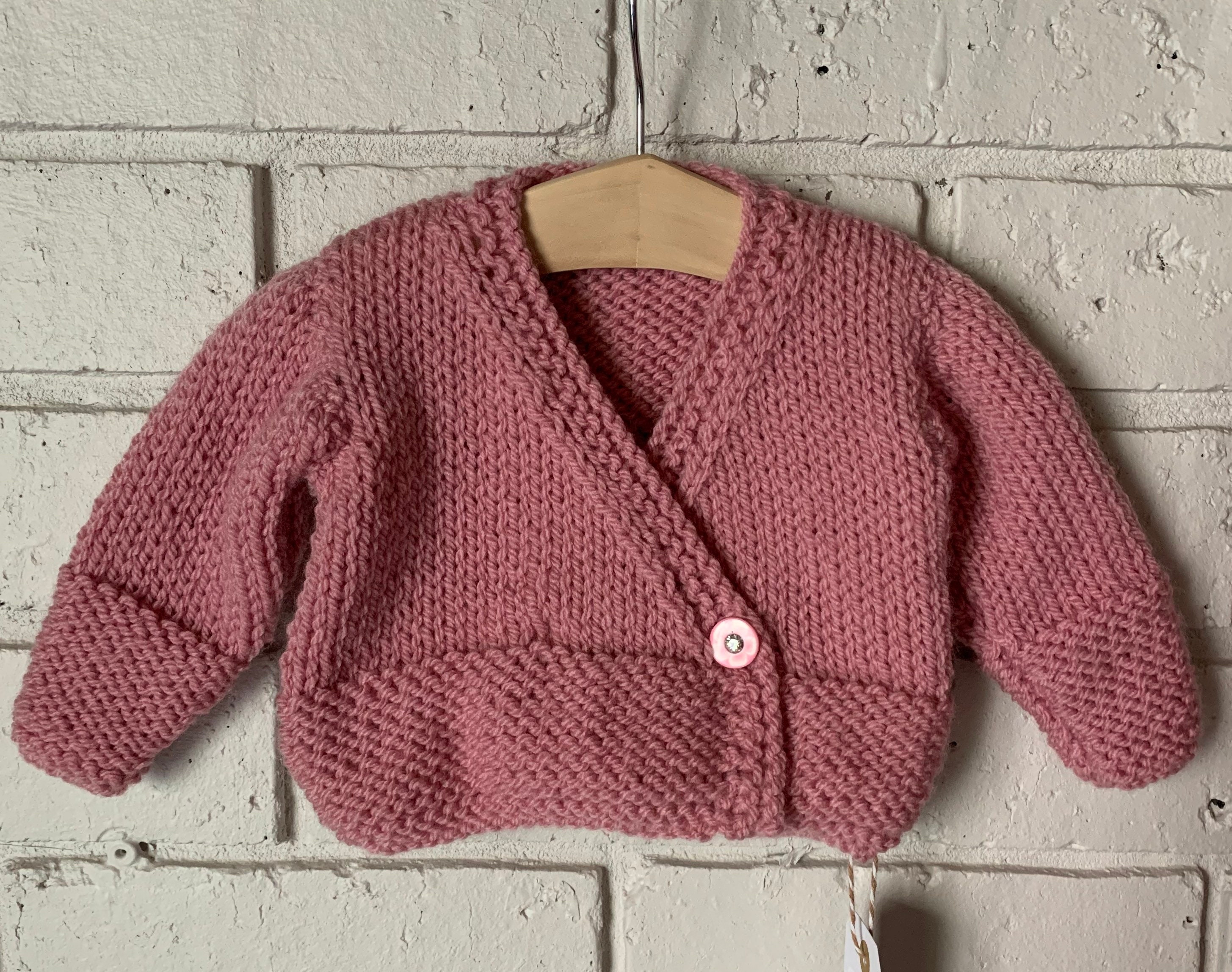 Knitted baby cardigan knitted wrap jacket size 3-6 months | Etsy