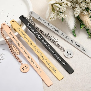 Personalized metal bookmarks, customized reader gifts, Teacher's Day gifts