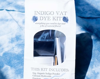 Natural Indigo Dye Kit: Organic Fructose Vat for Yarn & Cloth