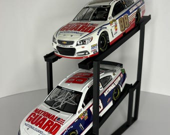 Front Facing Slanted Two Tier 1/24 NASCAR Diecast Stand/Display