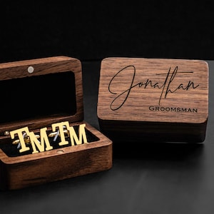Abotoaduras iniciais personalizadas, abotoaduras com nome, abotoaduras personalizadas com letras, presente para padrinhos, abotoaduras de casamento para noivos, presente de casamento, presente para ele