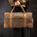 Custom Embroidered Travel Bag for Man,Personalized Weekender Bag,Groomsmen Gift Duffel Bag,Best Man Bag,Custom Canvas Overnight Bag,Men Gift