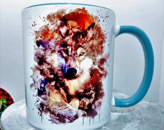 Wolf Mug, Ceramic Cup, 11 ounce