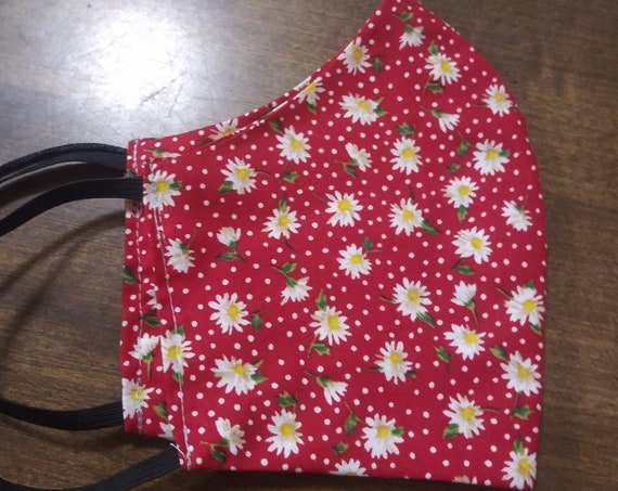 Face Mask, 3 sizes available, Double sided, Dust Face Mask, Cotton Fashion, Washable, Reversible, flowers