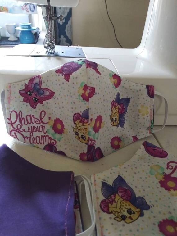 Face Mask, Girl Youth, Double sided, Dust Face Mask,Cotton Fashion chase your dreams / purple, Reversable, Washable