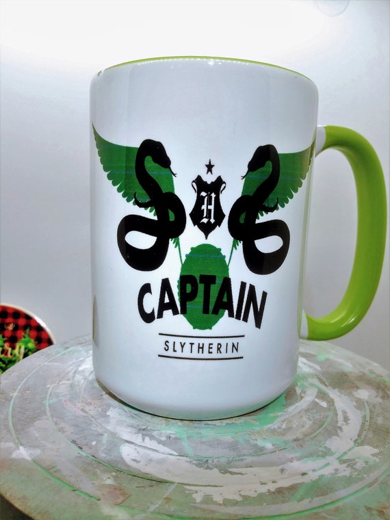 Slytherin Captain Mug, Ceramic Cup, 15 ounce