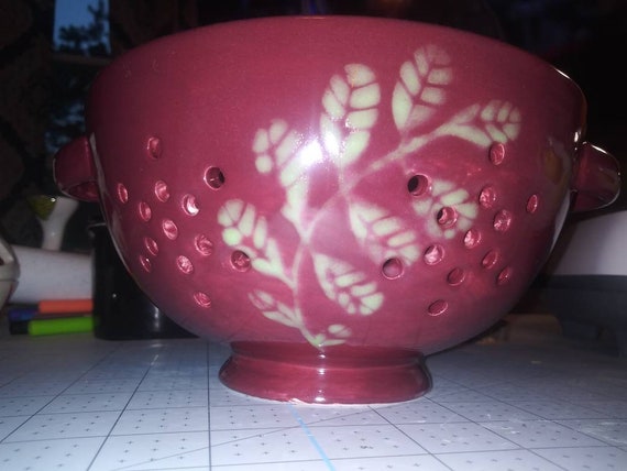 Berry Bowl, Colander, Ceramic Pottery, Fruit Bowl, Ready to ship