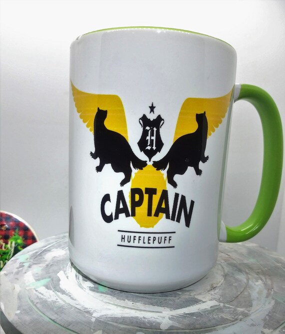 Hogwarts Hufflepuff Captain Mug, Ceramic Cup, 15 ounce