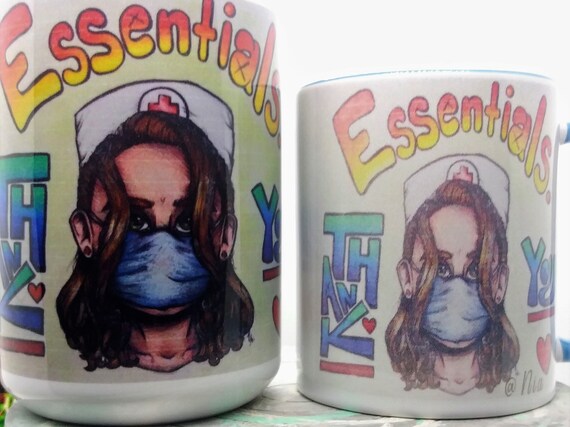 Essential Nurse "Thank You" Design Mug, Original design