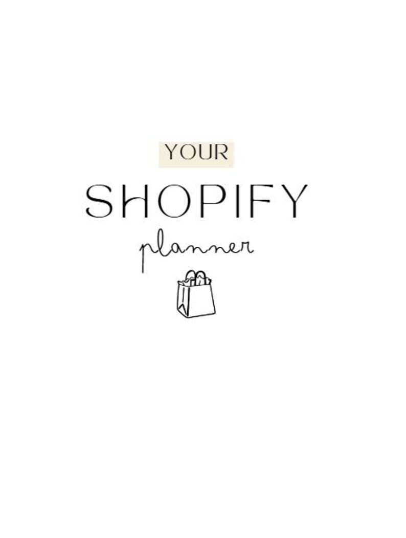 Shopify Planner Template Etsy