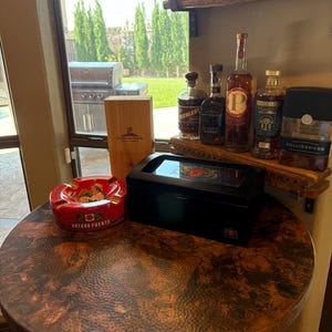 Round Hammered Copper Tabletop | Handmade Copper Dining Table | Custom ...