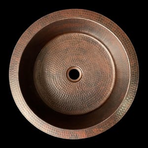 16 Gauge Custom Copper Round Bar Sink