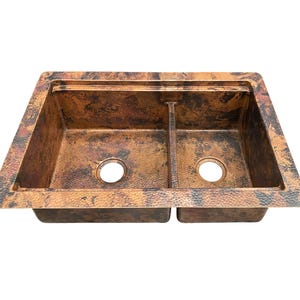 Handmade Copper Farmhouse Sink: Workstation Undermount, Rectangular