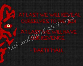 Star Wars Darth Maul: Revenge Kreuzstich MUSTER