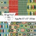 Retro Modern Paper Pack 8 Printable Digital Scrapbooking Papers - 10 x 10 - 300 DPI - INSTANT DOWNLOAD