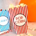 Popcorn and Candy mini printable boxes party favors DIY cute retro pattern