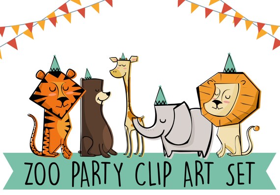 printable zoo animals clip art set print at home edit