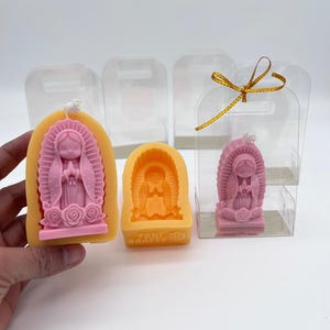 2 Molds Virgin Guadalupe + 5 crystal boxes / Virgin Mary / candle mold / soap mold / silicone mold set 2 pcs