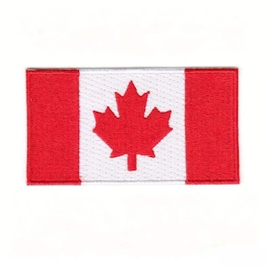 Parches bordados personalizados, parche bordado con la bandera nacional canadiense de Canadá.