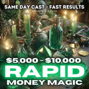 Hechizos de dinero rápidos: Atrae 5K-10K rápidamente / Ritual poderoso de riqueza y prosperidad / Hechizos de dinero instantáneos Rituales de hechizos de riqueza