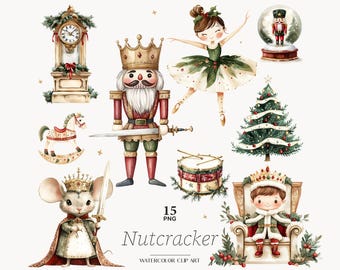 Cascanueces navideño: Bailarina, cuento de hadas PNG (descarga digital)