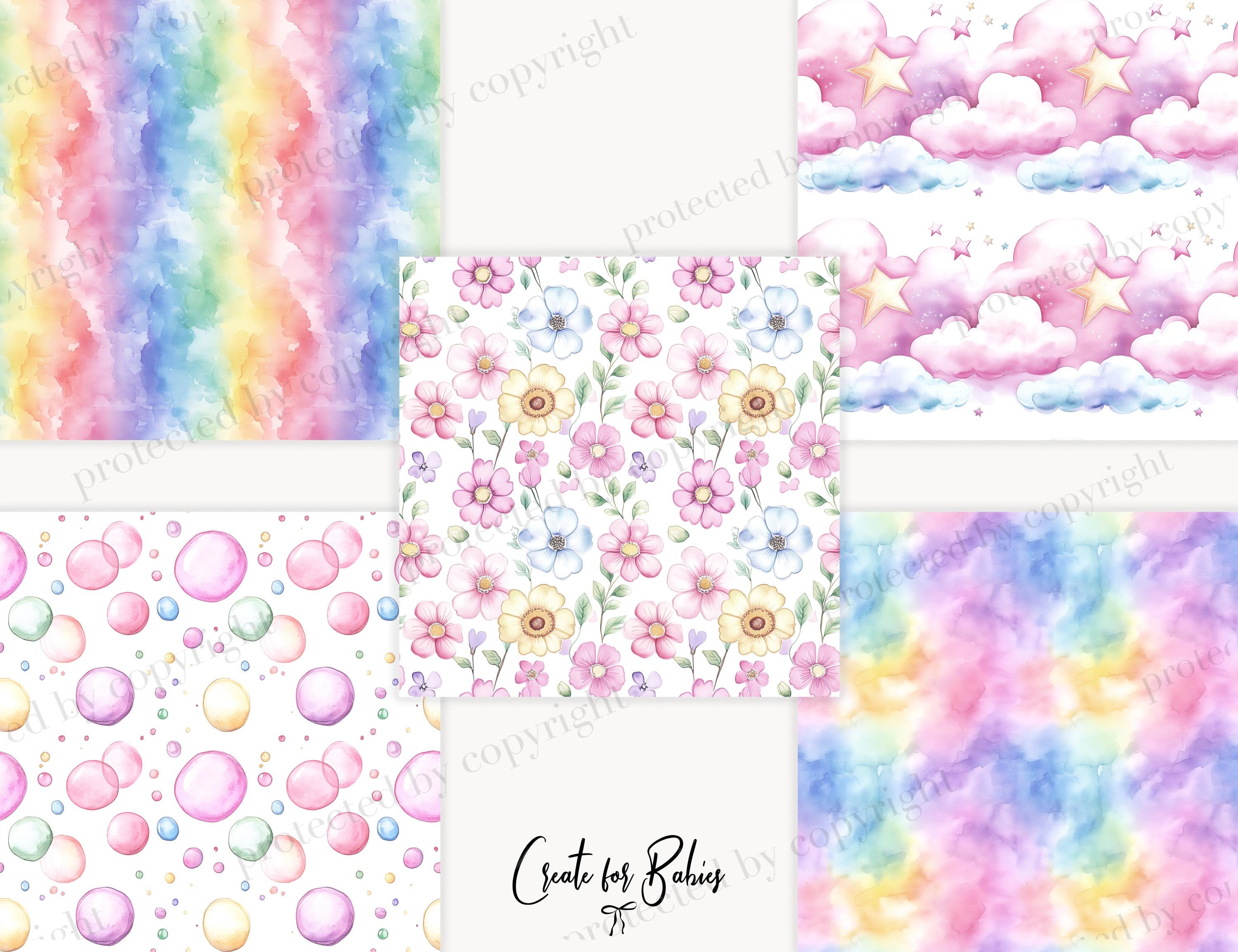 Rainbow Unicorn Digital Paper: Seamless Patterns (JPEG Files) - Etsy