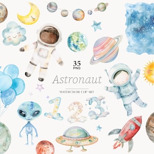 Astronauta clipart, Estrelas e Lua clipart, festa de aniversário espacial, aniversário bebê menino clipart para convite, festa de aniversário espacial png, OVNI png