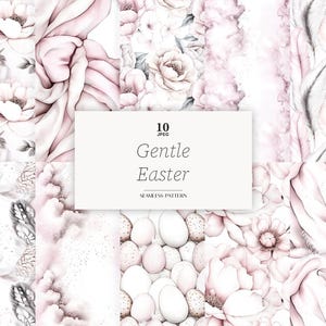 Ostern digitales Papier Ostern nahtlose Muster Pinkes Osterpapier Pinkes Ostermuster Rosegold Osterpapier Pastell-Ostern Hintergrund Download