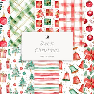 Jul sömlöst mönster, ljust julpapper (JPEG-filer