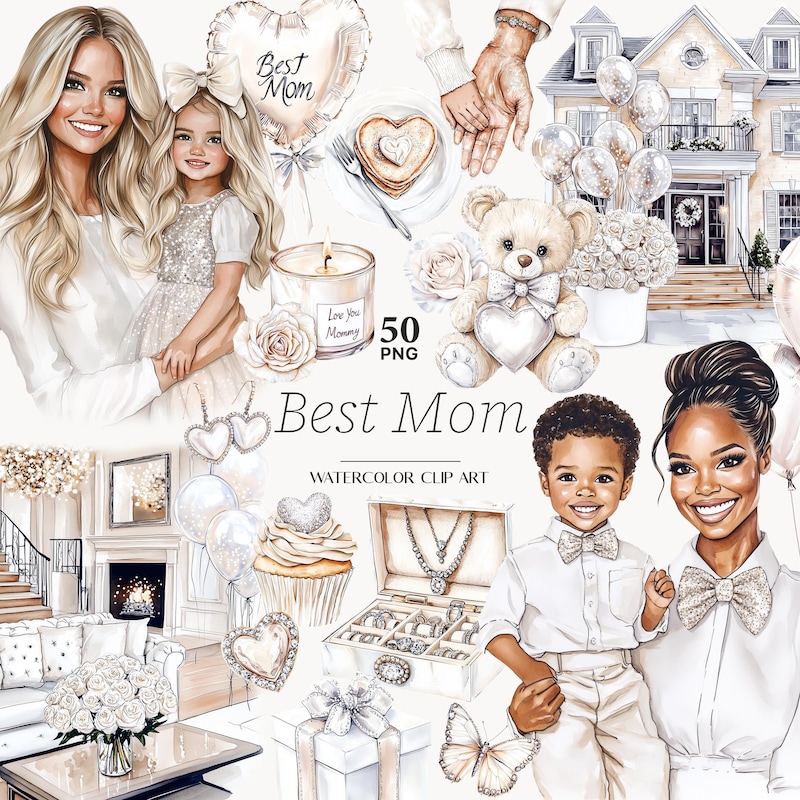 Mothers Day Clipart - Etsy